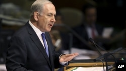 以色列总理内塔尼亚胡9月27日在联合国大会上讲话