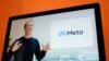 Visto en la pantalla de un dispositivo en Sausalito, California, el CEO de Facebook, Mark Zuckerberg, anuncia el nuevo nombre de la compañía, Meta, durante un evento virtual, el 28 de octubre de 2021.