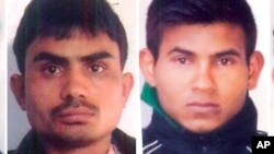 Convicted rapists (from left) Akshay Thakur and Vinay Sharma 