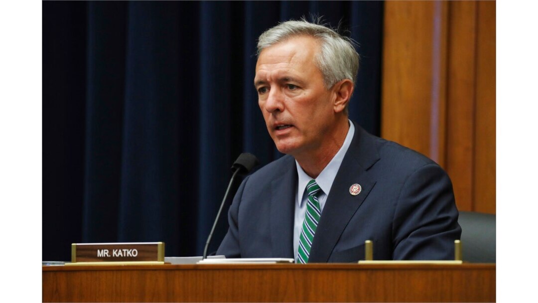 FILE - Rep. John Katko, R-N.Y., speaks on Capitol Hill in Washington, Sept. 20, 2020.