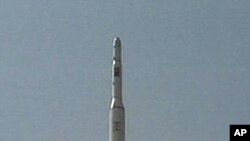 北韓在 2009年4月5日發射火箭的資料圖片
