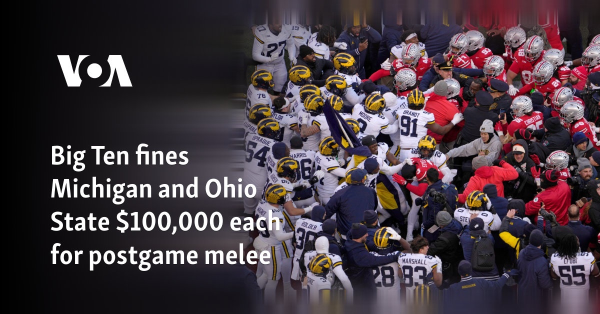 Big Ten fines Michigan and Ohio State $100,000 each for postgame melee
