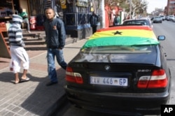 outh Africans have emblazoned their cars with Ghana flags to show their support for the Black Stars