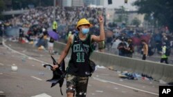 Manifestations à Hong Kong le 12 juin 2019.