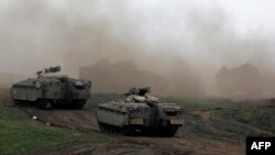 Pasukan Israel dalam latihan militer di Dataran Tinggi Golan yang dicaplok Israel 13 Januari 2021. (Foto: dok).