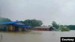 flood in lower Myanmar 