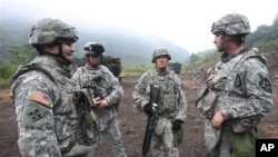 參加去年九月在韓國舉行軍事演習的美國士兵