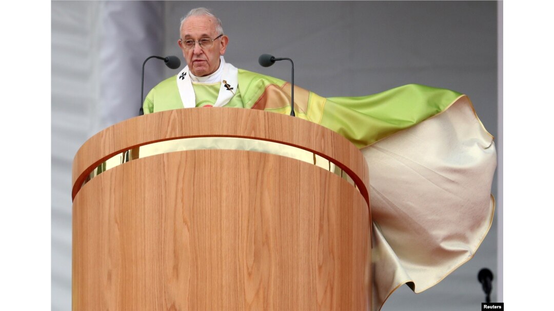 Pope Francis leads the World Meeting of Families closing mass in Phoenix Park, Dublin, Ireland, Aug. 26, 2018.