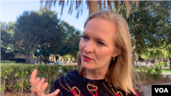 លោក​ស្រី Marietje Schaake អតីត​សមាជិក​សភា​អឺរ៉ុប។ (ចាប ចិត្រា/VOA)