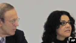 Mona Eltahawy, Egyptian Journalist/Blogger, right, and Carl Gershman, President, National Endowment for Democracy