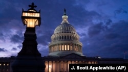US Capitol dome at night - Congress - Washington