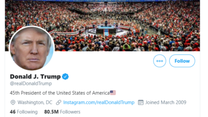 Twitter của Tổng thống Trump.