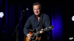 Bruce Springsteen performs at the 9th Annual Stand Up For Heroes event, presented by the New York Comedy Festival and The Bob Woodruff Foundation, at the Theater at Madison Square Garden on Nov. 10, 2015, in New York. 