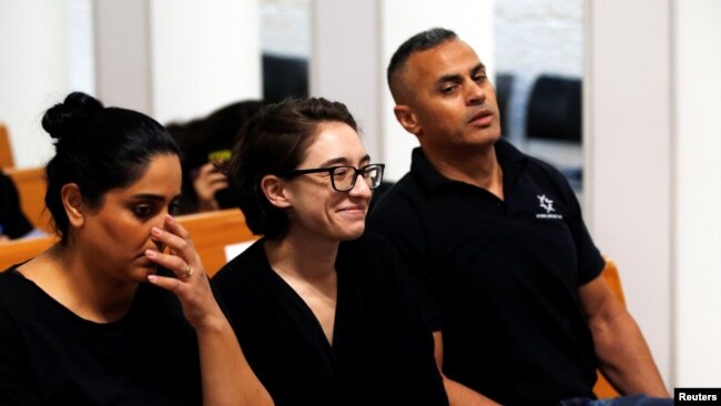 美国学生劳拉·阿尔加塞姆在以色列最高法院出庭。（2018年10月17日）