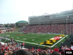 At a University of Maryland football game, something we don't have back home