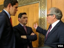 Secretario general de la OEA en el Senado de EE.UU. donde testificó en una audiencia de la Comisión de RR.EE. de esa cámara sobre el colapso del gobierno de la ley en Venezuela. 07/19/17