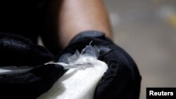 De la cocaïne saisie par les forces de sécurité américaines à Philadelphie, le 17 juin 2019. (Reuters)