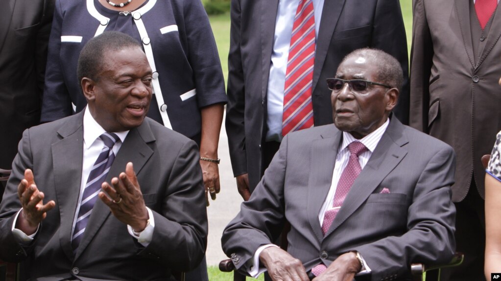 Image result for mnangagwa and Mugabe