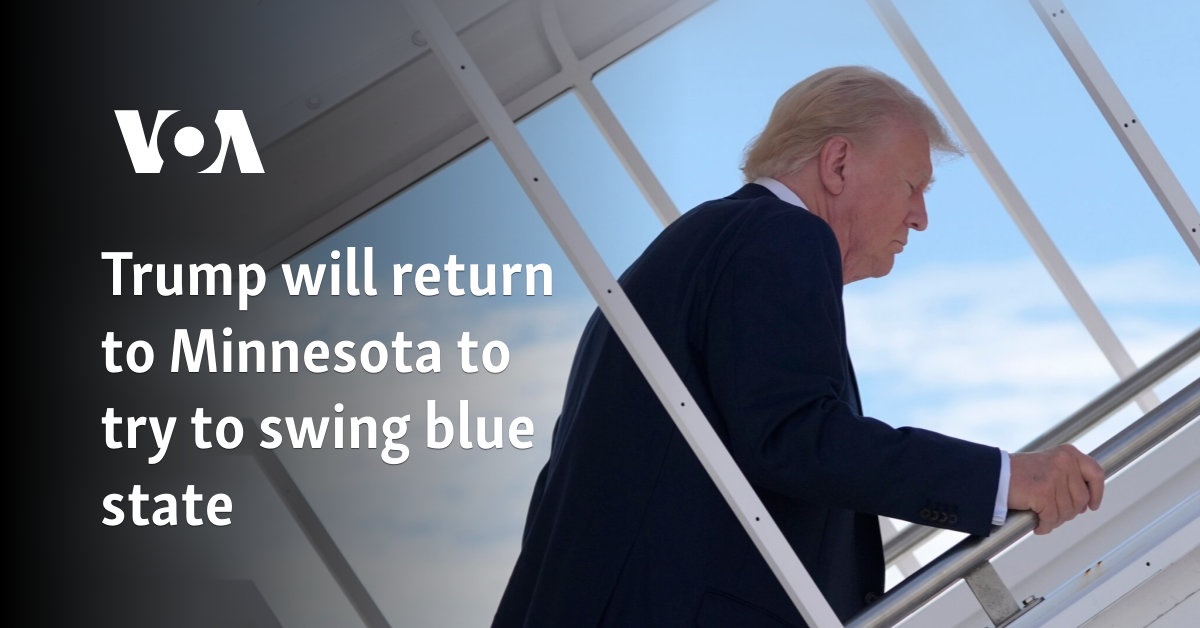 Trump will return to Minnesota to try to swing blue state