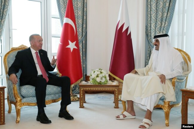 Cumhurbaşkanı Erdoğan ve Katar Emiri Şeyh Temim bin Hamed Al Sani