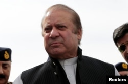 Pakistani Prime Minister Nawaz Sharif attends a ceremony to inaugurate a motorway between Karachi and Hyderabad, Feb. 3, 2017.