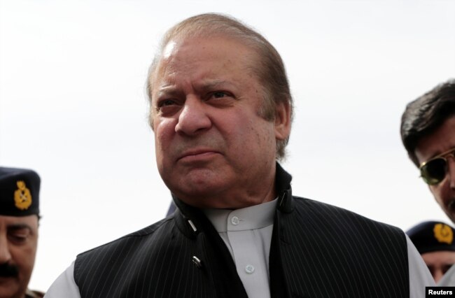 FILE - Pakistani Prime Minister Nawaz Sharif tweeted that "all relevant institutions should trace the perpetrators behind [blasphemous] content and ensure they are handed out strict punishment."