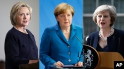 Hillari Klinton, Angela Merkel, Tereza Mey