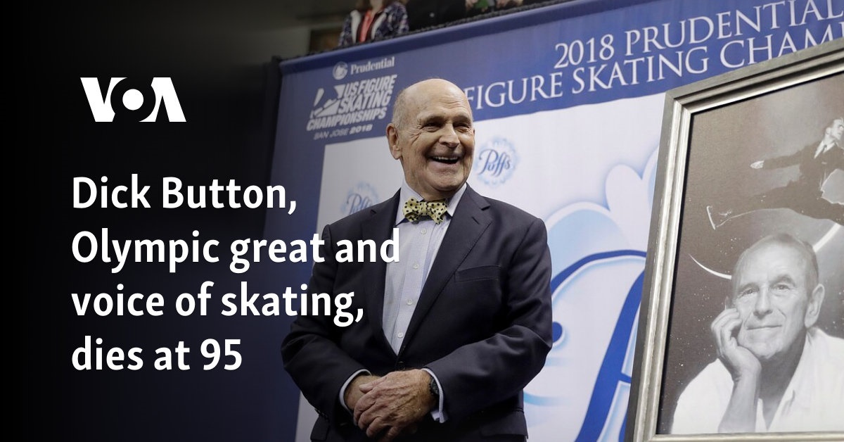 Dick Button, Olympic great and voice of skating, dies at 95