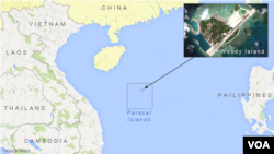 Bản đồ đảo Phú Lâm, trong chuỗi đảo Hoàng Sa.