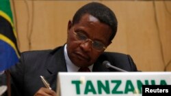 FILE - Tanzania's President Jakaya Kikwete, Feb. 24, 2013.