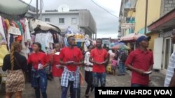 Des militants du mouvement pro-démocratie Vigilance citoyenne à Kinshasa, RDC, le 2 novembre 2018. (Twitter/Vici-RDC)