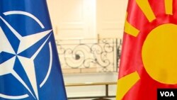 Arhva - Zastave NATO-a i Severne Makedonije