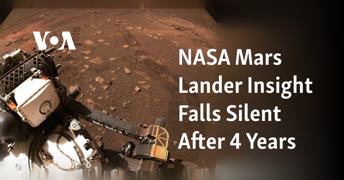 NASA Mars Lander Insight se queda en silencio después de 4 años