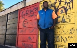 Former gang member Abduraghmaan 'Abi' Ruiters works with CeaseFire as a violence interrupter in Hanover Park township in Cape Town, South Africa. (H. FitzPatrick/VOA)