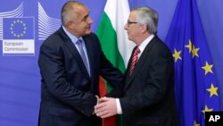 Bugarski premijer Bojko Borisov i predsednik Evropske komisije Žan Klod Junker tokom susreta u Briselu