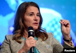 FILE - Melinda Gates, shown at a 2017 meeting in Washington, says the Gates Foundation has made Africa a priority on which it already has spent more than $15 billion.