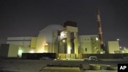 FILE - In this photo released by the semi-official Iranian Students News Agency (ISNA), the reactor building of Iran's Bushehr Nuclear Power Plant is seen, just outside the port city of Bushehr.