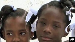 Haitian schoolchildren, 05 Apr 2010