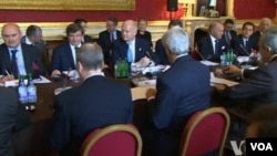 Officials from 11 nations known as the Friends of Syria met Tuesday with members of the Syrian opposition in London, Oct. 22, 2013. 