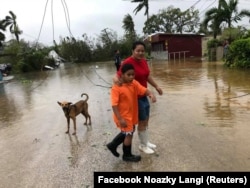 The aftermath of cyclone Gita is seen in Nuku'alofa, Tonga, Feb. 13, 2018 in this picture obtained from social media.