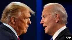 미국 동부 시간으로 27일 밤 TV토론에서 맞붙게 될 도널드 트럼프 전 대통령과 조 바이든 대통령 (자료사진)