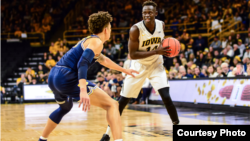 Peter Jok, a University of Iowa standout for four years, was projected to be an early pick in the National Basketball Association draft on June 22, 2017. (University of Iowa photo) 