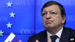 ဥေရာပ ေကာ္မရွင္ ဥကၠ႒ Jose Manuel Barroso။ (ေအာက္တိုဘာလ ၁၈ ရက္၊ ၂၀၁၂)။