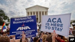 Des supporters de la reforme de la santé, Washington, 25 juin 2015