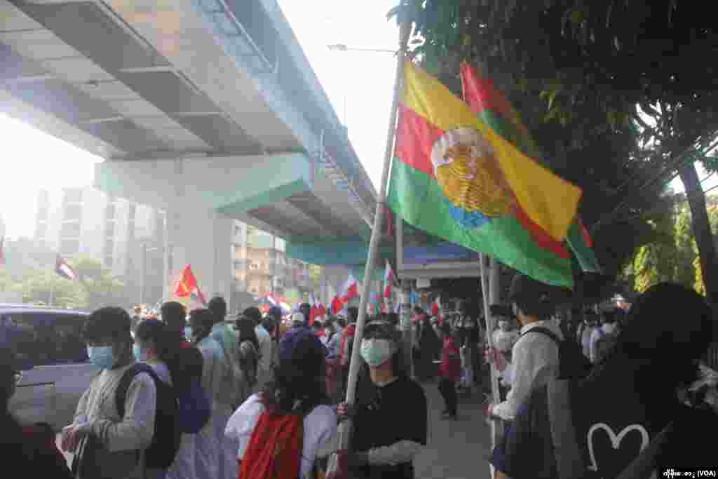 ရန္ကုန္ၿမိဳ႕ေရာက္တိုင္းရင္းသားလူမ်ိဴးမ်ား (၁၆)စု စုေပါင္း ဆႏၵျပပြဲ