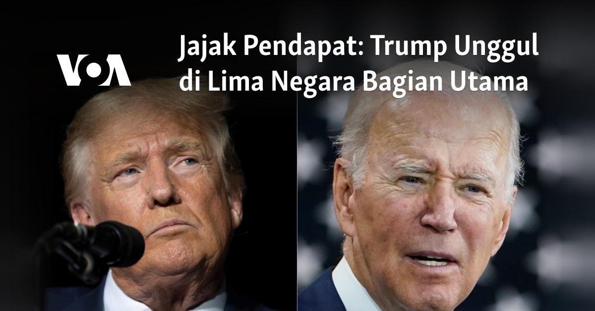 Jajak Pendapat: Trump Unggul Di Lima Negara Bagian Utama