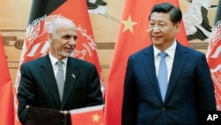 محمد اشرف غنی احمدزی، رئیس جمهور افغانستان و شی جینپینگ، رئیس جمهور چین