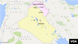 نقشه اقلیم خودمختار کردستان عراق (آرشیو)