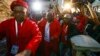 Julius Malema e colegas no parlamento