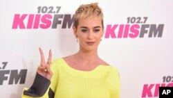 Katy Perry arrives at Wango Tango at StubHub Center on May 13, 2017, in Carson, Calif.